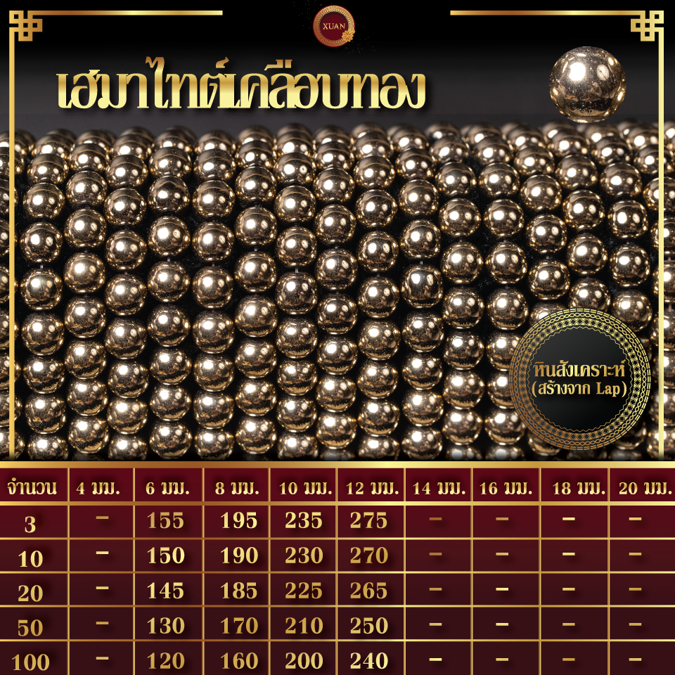 เฮมาไทต์เคลือบทอง